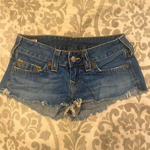 Low rise True Religion Jean shorts